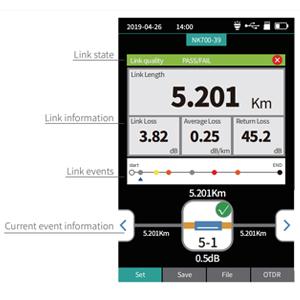 1310/1550nm SM 테스트 범위 5m-60Km 미니 OTDR 9 in 1 APC UPC SC/FC/ST/LC 어댑터와 함께 테스트 3