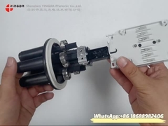 24 핵심 소형 FTTH 돔 광섬유 결합 마감 1 타원형 3 둥근 항구 Heatshrink 물개