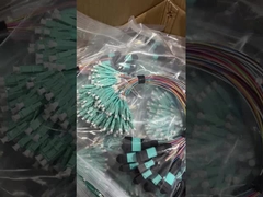 MPO / MTP - LC 팬 아웃 광섬유 케이블 0.9mm SM 심플렉스 광섬유 케이블