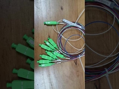 광섬유 PLC 스플리터 1x8 SC 커넥터 색상 단일 모드 PON XGPON 네트워크