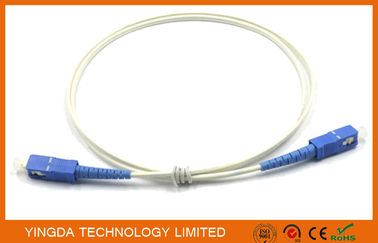 주문 FTTH 편평한 SC - SC 접속 코드 단일 모드 섬유 헝겊 조각은 심플렉스 1m 백색 G657A1를 지도합니다 온라인 제조