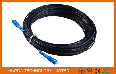 주문 자활하는 FTTH 접속 코드 SC - SC 섬유 하락 케이블 검정 FRP LSZH 20M 온라인 제조