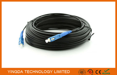 주문 강철 FTTH 광섬유 접속 코드 단일 모드 SC 연결관 심플렉스 200M 검정 온라인 제조