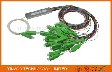 주문 2x32 마이크로 광섬유 PLC 쪼개는 도구 900um SC/APC 연결관 LSZH G657A 1M 온라인 제조
