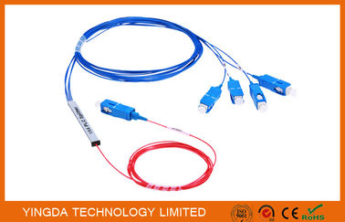 주문 ISO 광섬유 PLC 쪼개는 도구 관 PLC SC/UPC 1x4 싱글모드 쪼개는 도구 LSZH G657A 온라인 제조