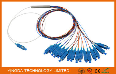 주문  0.9mm SC UPC 연결관에 강철 관 광섬유 PLC 쪼개는 도구 1X16 G657A1 1.5m 0.9mm 온라인 제조