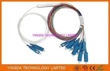 주문 SC/UPC 연결기 광섬유 PLC 쪼개는 도구 2X8 900um 9/125um SM 1Meter G657A LSZH 온라인 제조