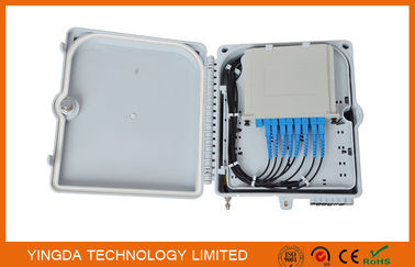 주문 12의 핵심 섬유 배급 상자, FTTH IP65를 위한 광학적인 쪼개는 도구 단위 접속점 상자 온라인 제조