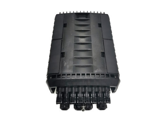 주문 IP68 16Ports FTTH 드롭 케이블 광 섬유 스플라이스 클로우져 검은 PP 야외 분배기 공동 마감 온라인 제조