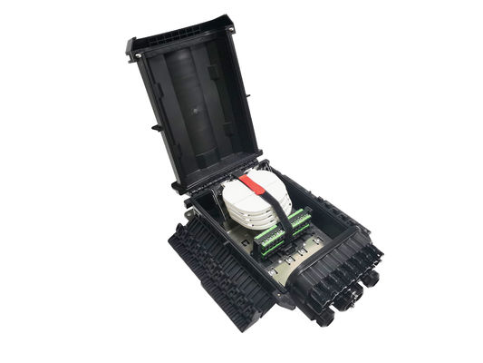 주문 IP68 16Ports 섬유 케이블 합동 상자, 옥외 까만 PP 광섬유 울안 온라인 제조