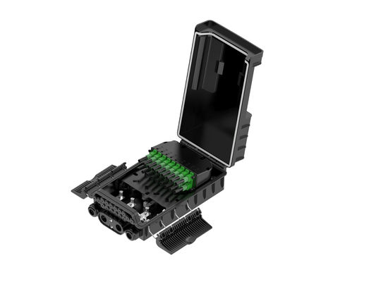 주문 광섬유 공장 NAP Caja De Terminal 36 코어 Ftth 광섬유 스플리터 박스 FAT 블랙 ABS PC 온라인 제조