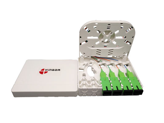 주문 광섬유 종료 상자 4Cores DIN 철도 PTO와 함께 광섬유 융합 저장을위한 큰 공간을 가진 온라인 제조