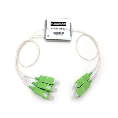 주문 4CH 1270 1290 1310 1330nm CWDM 모듈 1×4, SC APC, 0.9mm 흰색 루즈 튜브, 0.5M 온라인 제조
