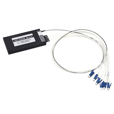 주문 100GHz 1×5 DWDM Mux/Demux AWG 40 채널 C-밴드 LC/UPC 단일 섬유 플라스틱 ABS 박스 모듈 온라인 제조