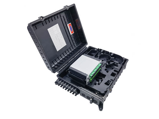 주문 야외 광학 분장 상자 3in 16out LGX 모듈과 함께 2x3mm 평면 드롭 케이블 출구 PC ABS 재료 온라인 제조