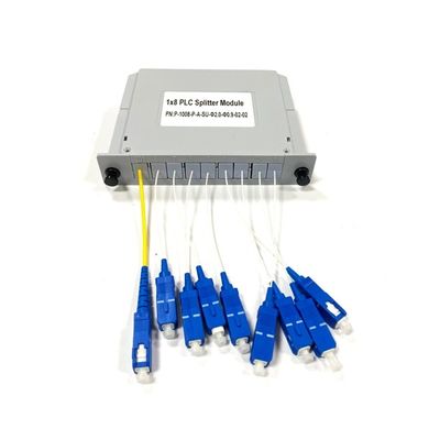 주문 New Fiber Optic PLC Splitter Plug-in type 1x8 LGX box card insert with SC/UPC Connector module in Telecommunication systems 온라인 제조