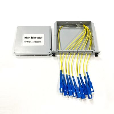 주문 1x32 Optical Fiber PLC Splitter High Channel Isolation Minimizing Signal Interference in Fiber Optic Network Applications 온라인 제조