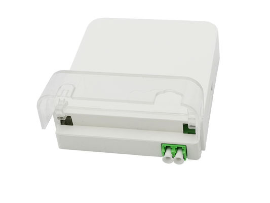 주문 2 항구 LC / APC 두 부분으로 된 FTTH 광 터미널 박스 벽 수단 IP54 실내 ABS+PC 온라인 제조