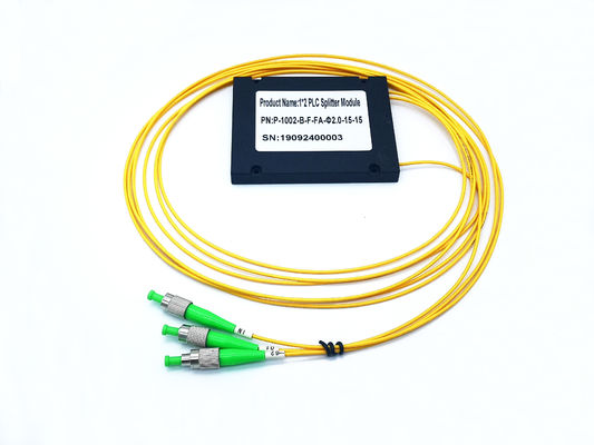 주문 G65A71 LSZH FC APC 단일모드 1x2 광섬유 Plc 분배기 온라인 제조