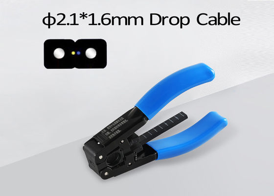 주문 소형 2.1X 16 Mm FTTH 하락 케이블 스트리퍼 1 핵심 2 핵심 탄소 강철 물자 온라인 제조