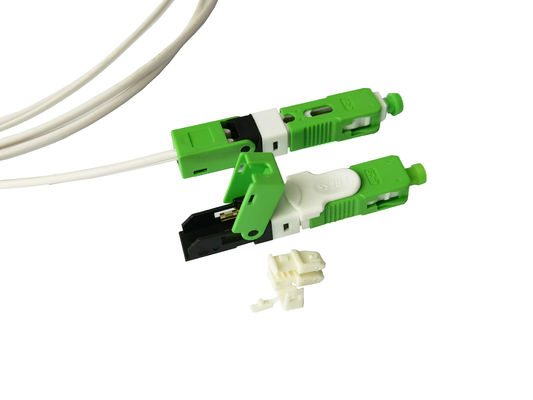 주문 하락 케이블 2*3mm 녹색을 위한 ESC250D SC APC 분야 빠른 회의 기계적인 연결관 FTTH 온라인 제조