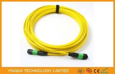 주문 SM MM FTTX MTP MPO 케이블은 7.8 mm 깃봉, 24 광섬유 헝겊 조각 케이블을 응어리를 뺍니다 온라인 제조