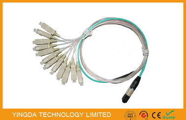 주문 OM3 10G MTP MPO 케이블 7.8mm 깃봉 SC 900um의 다 광섬유 떠꺼머리 온라인 제조