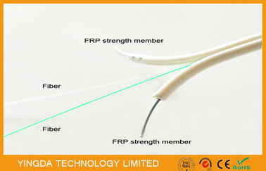 주문 단일 모드 FTTH 하락 케이블, 비 FRP - 금속 힘 2 중핵 광학 섬유 케이블 온라인 제조