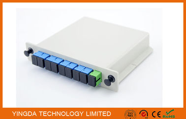 주문 광섬유 PLC 쪼개는 도구 1x8 LGX 단위, CATV 광섬유 끝 상자 삽입 유형 온라인 제조