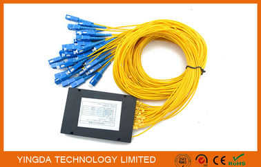 주문 ODN 광섬유 PLC 쪼개는 도구 1x32 단단한 완충기 백색 Hytrel 0.9mm LSZH 온라인 제조