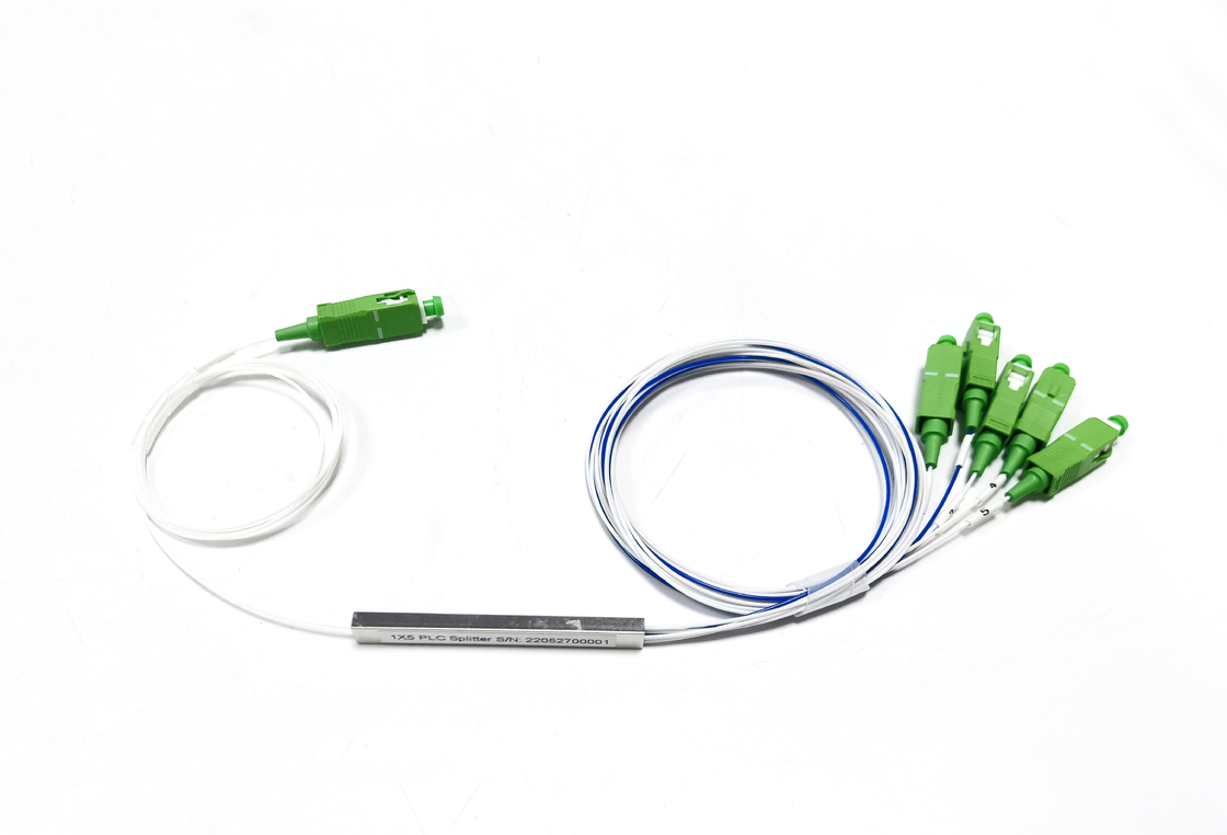 FTTR Passive 1:5 Unbalanced Mini Blockless Fiber Optic PLC Splitter SC 1X5 70/30 60/40