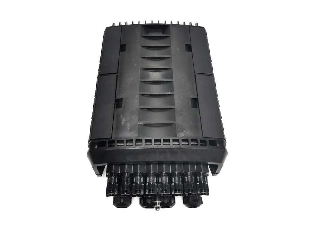 IP68 16Ports FTTH 드롭 케이블 광 섬유 스플라이스 클로우져 검은 PP 야외 분배기 공동 마감