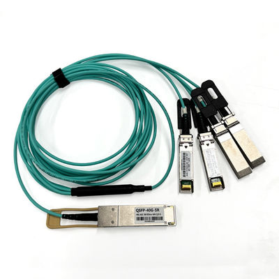 850nm 40G QSFP+에서 4 X 10G SFP+ AOC 액티브 광 케이블 5m OM3 8코어 모듈 Sfp에서 Sfp 케이블