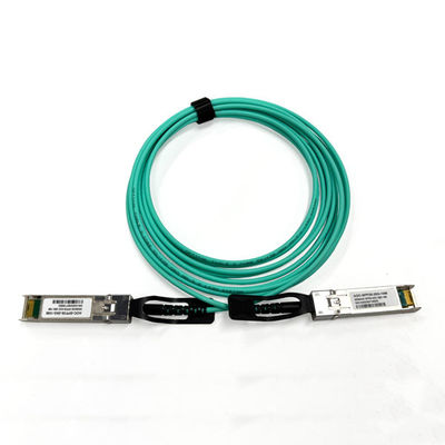 25G SFP28 액티브 광 케이블 50/125 OM3 MM 3.0mm AOC 케이블 아쿠아 컬러 10 Mts