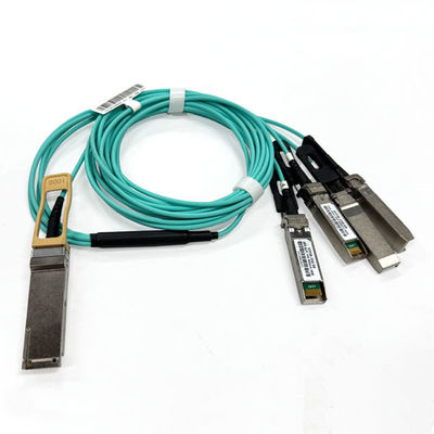 100G AOC 케이블 100G QSFP28에서 4x25G SFP28 브레이크오웃 액티브 옵틱 케이블 5M OM3