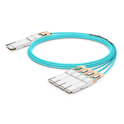 고속 400G QSFP-DD ~ 2x200G QSFP56 AOC 브레이크오웃 케이블 액티브 광 케이블
